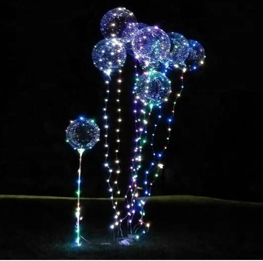 Led BoBo Balloons Flashing lights 18inches Air Balloons For Party Decoration
