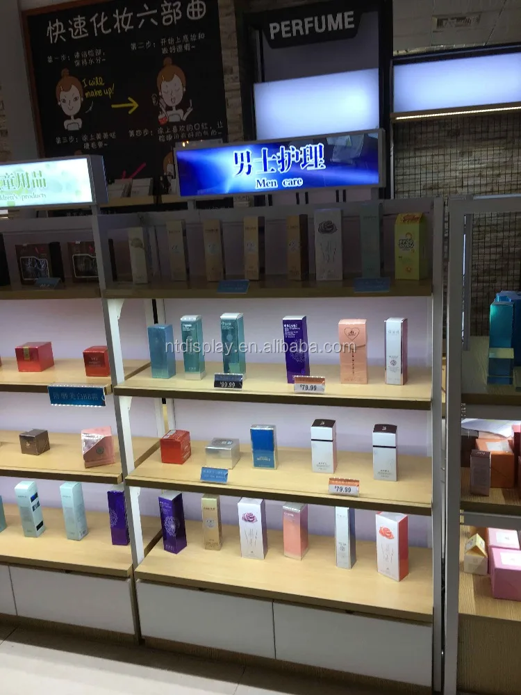Whole store design display stands perfume/cosmetic shop interior design