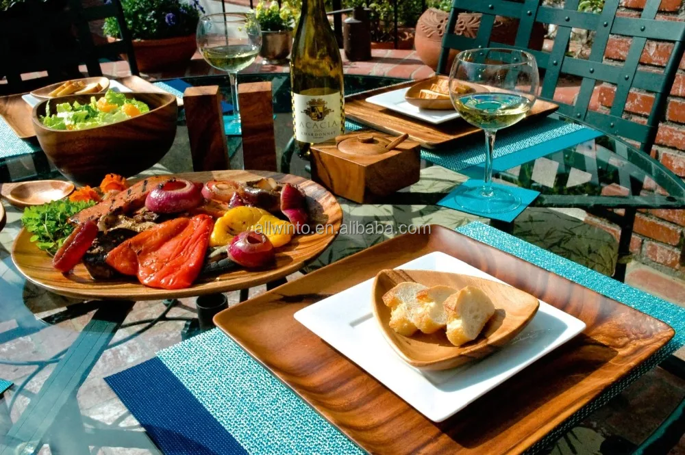 Popular Delicate Small Straight Side Acacia Salad Bowl