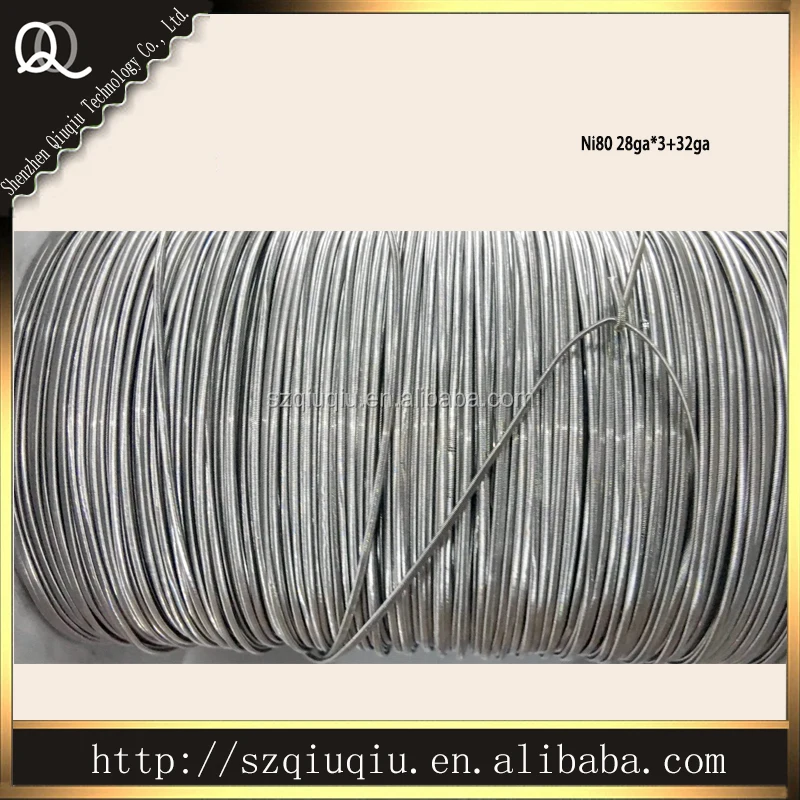 New nichrome clapton wire 28ga*3 outside 32ga/36ga ni80cr20 coil wire in big spool kilo DIY prebuilt vaporizer coil wire