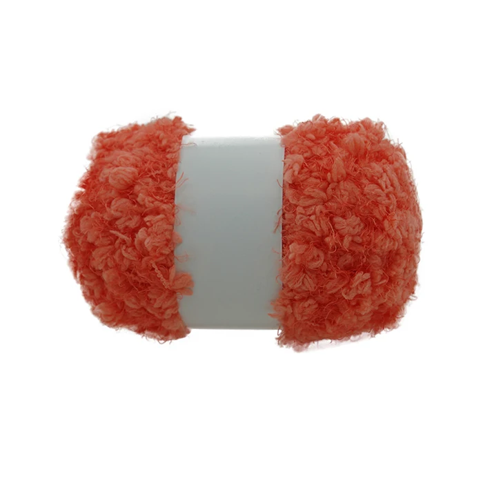 Charmey high quality 100% polyester soft fluffy feather pom pom yarn wholesale price