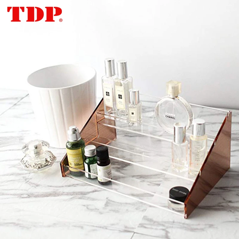 Factory Desktop 3 Tiers Acrylic  Perfume Bottle Holder Cosmetics Display Stand