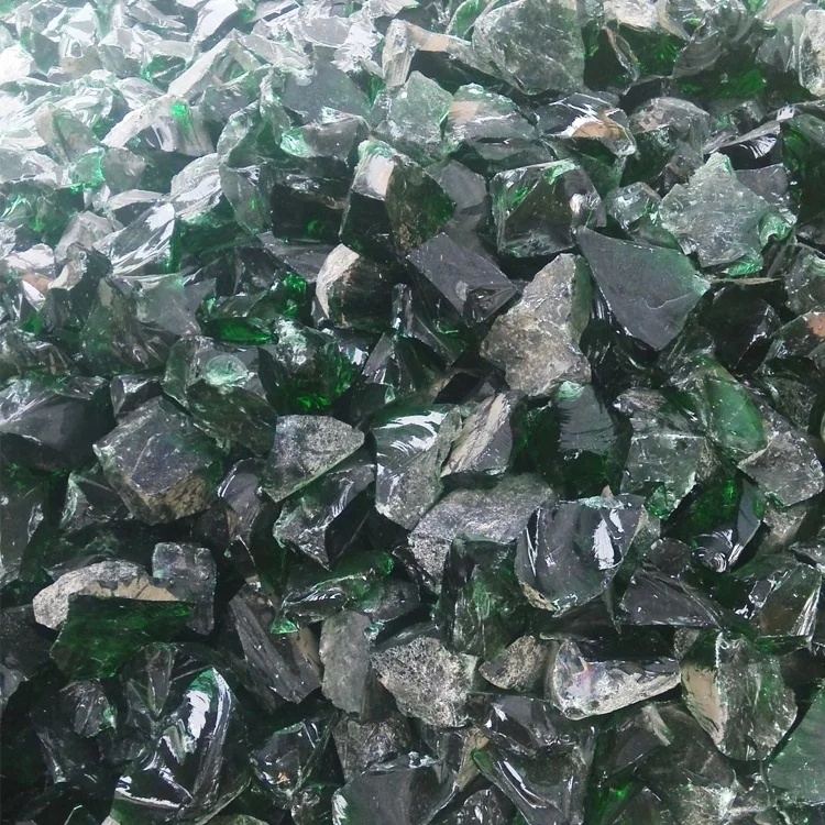Original factory quality slag tumbled glass blocks rocks