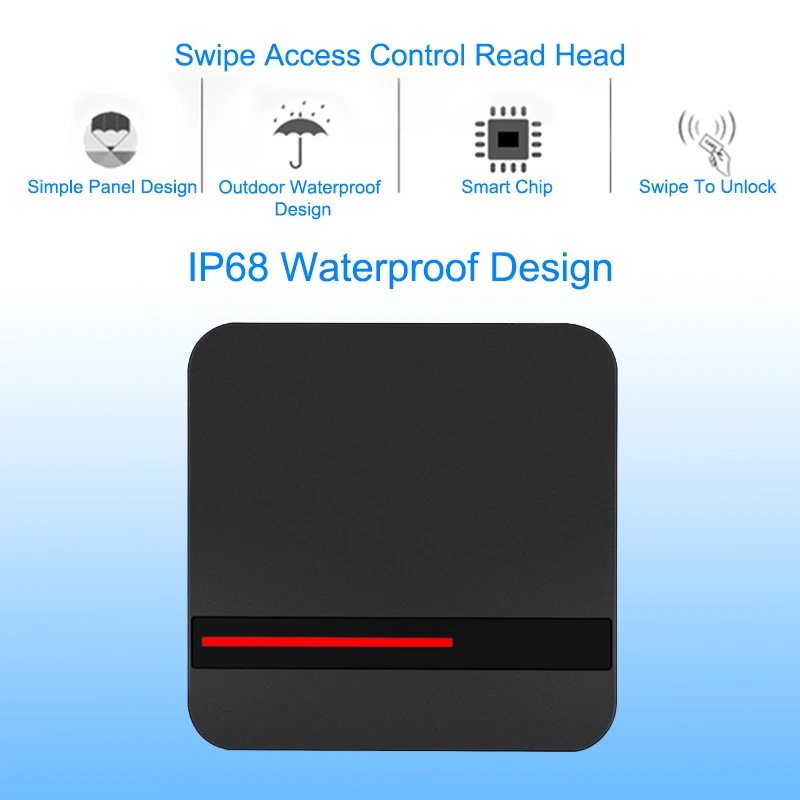 Eseye 13.56MHZ/125KHZ Smart IC ID Chip Access Control System Card Reader IP68 Waterproof