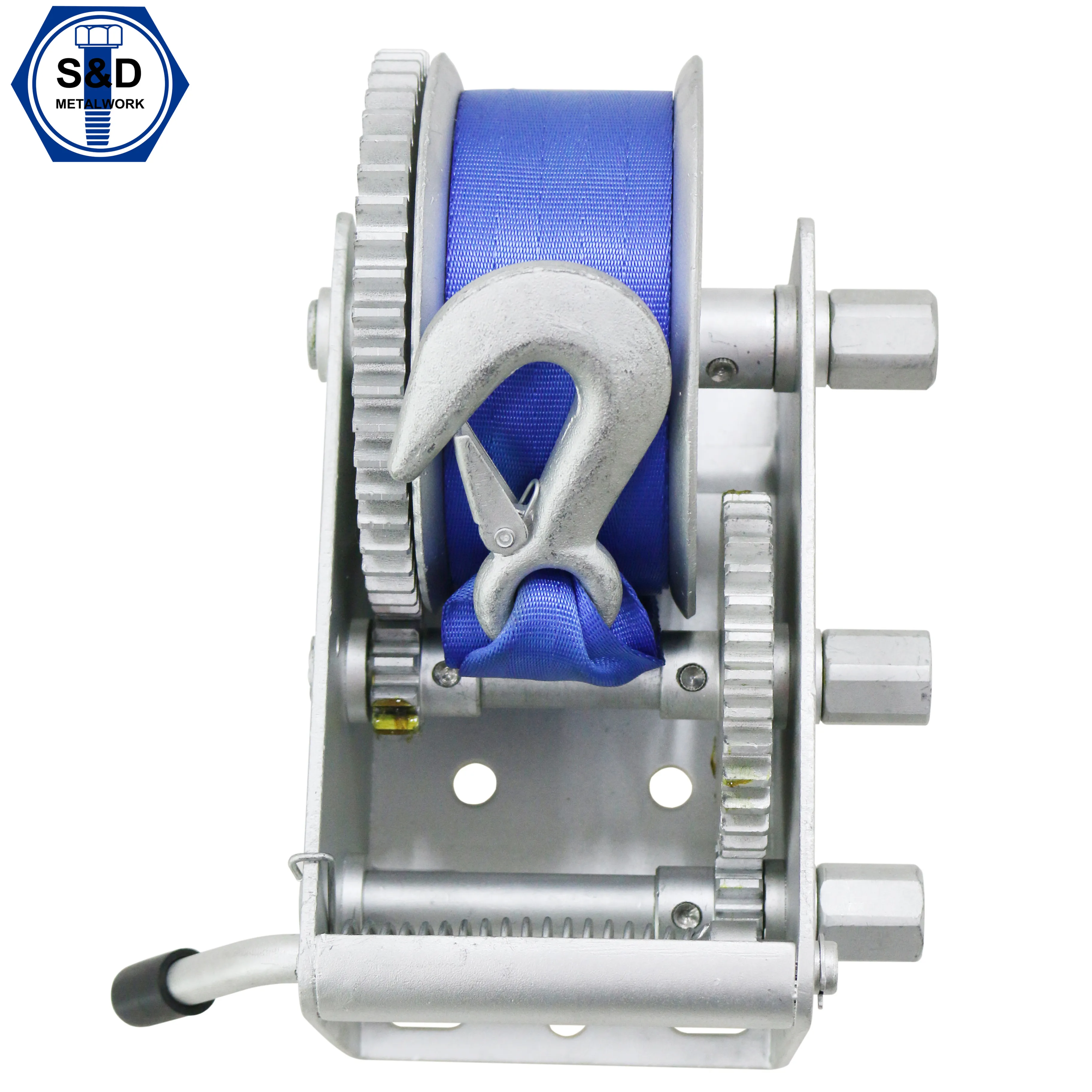 boat trailer manual mini manual hand portable winch 1500kgs with webbing