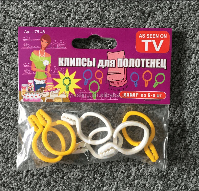 
Plastic tablecloth clips 