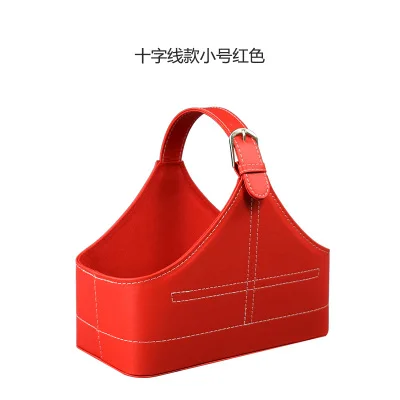 New design Christmas fancy baskets leather gift baskets empty