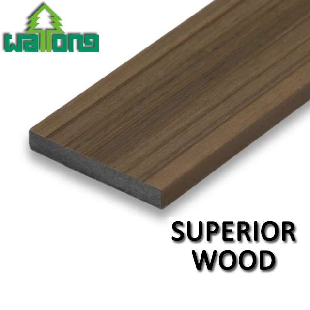 The most popular no pollution composite flooring teak color wpc decking