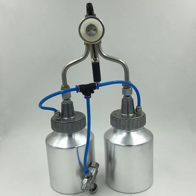 1184 compressed air spray can double action airbrush gun dual nozzle spray gun for car painting chrome spray plating
