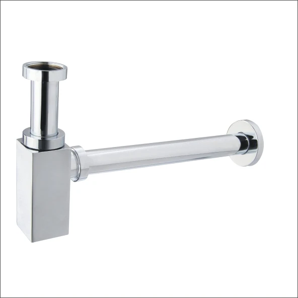 Solid Brass Plumbing P Trap Bathroom Sink Pipe Bottle Traps For Wash Basins & Waste Drainer Pop Up Drain