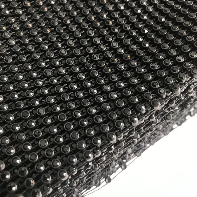 Блестящая пластиковая эластичная сетчатая ткань со стразами кристальная Алмазная сетка для отделки одежды обуви