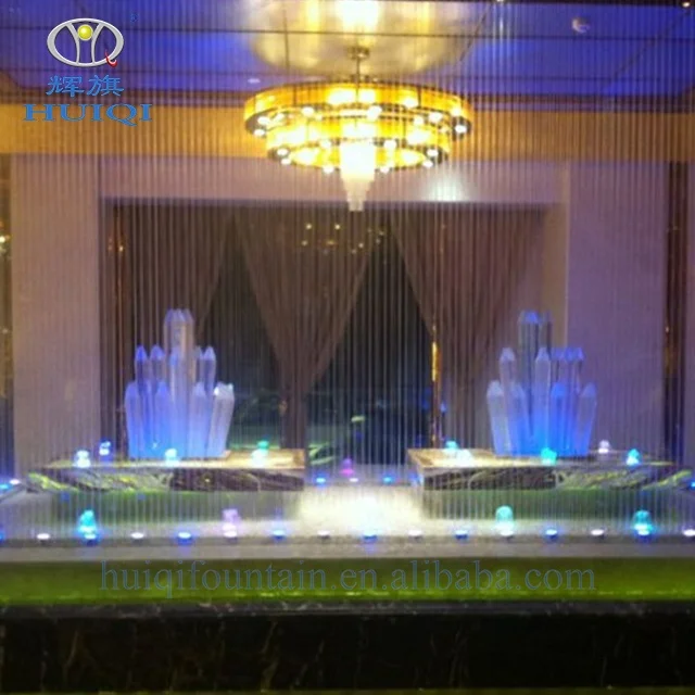 
HUIQI factory custom stage water curtain waterfall fountain fireworks decoration curtain fountain led waterfall fountain 