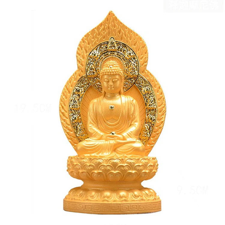 Dropship Cheap Wholesale Buda Heykeli Mini Buddha Statue Tuong Phat Golden Buddha Statue Resin