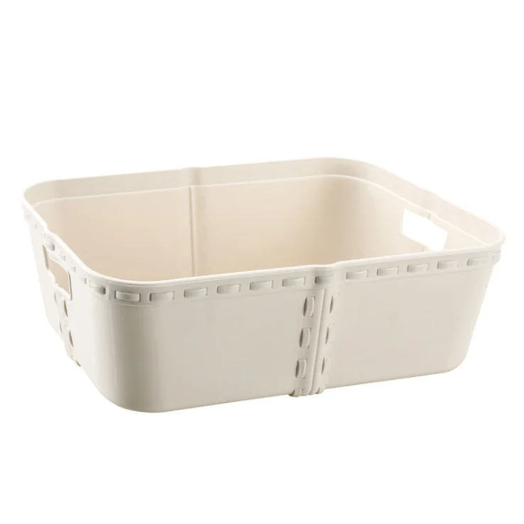 Wokahome Stackable Storage Table Plastic Home Organizer Storage Bins Box for Home Kitchen Office S M L