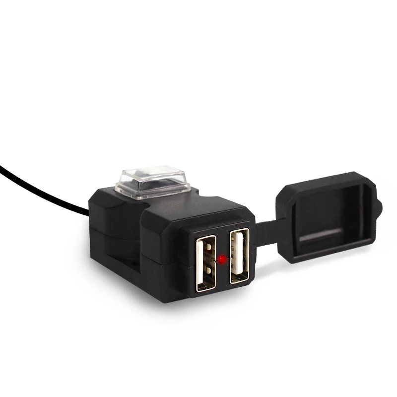 Travel Charger Dual USB Motorcycle Phone Charger With Switch For Motorcycle E-Bike