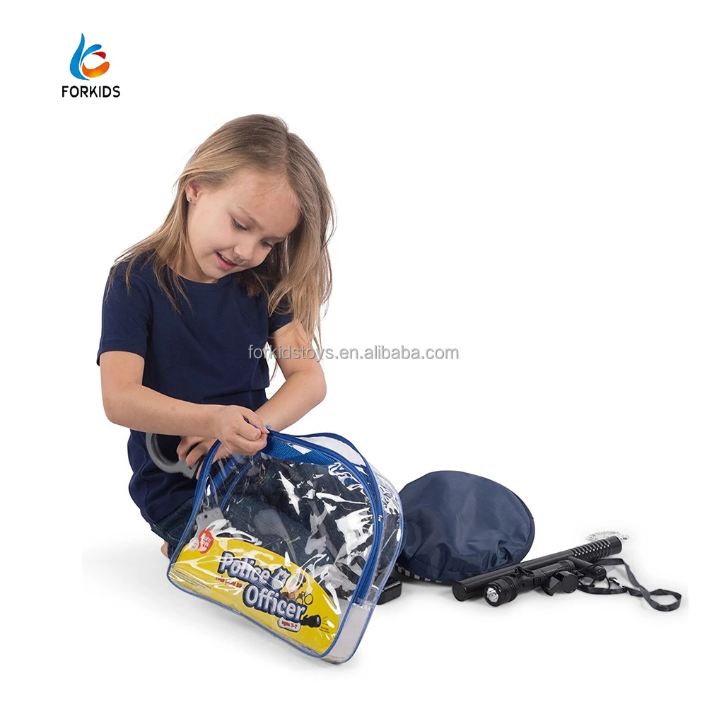 Unique Halloween plastic police toys for kids,kids police play set role play toy10pcs