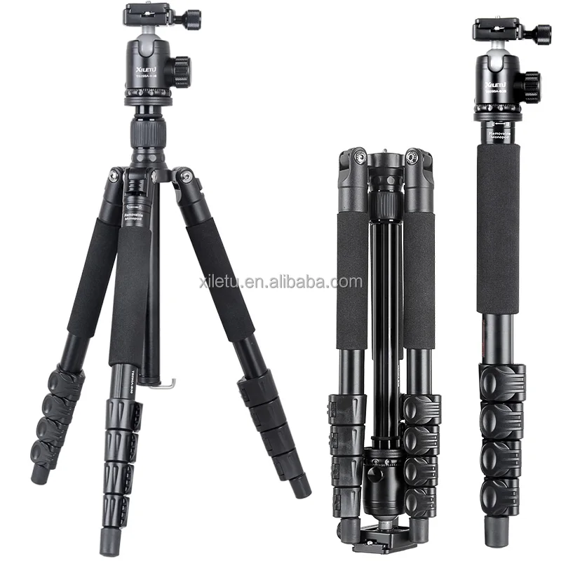 XILETU TB255A+B36 Professional Stable Portable Tripod Ball Head QR Plate For Digital Camera Canon Nikon Olympus
