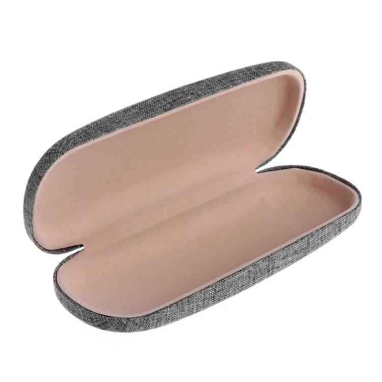 Custom Logo Color Size Metal Spectacle Case Protector Container Fabric Covered Optical Case Hard Eye glasses Case