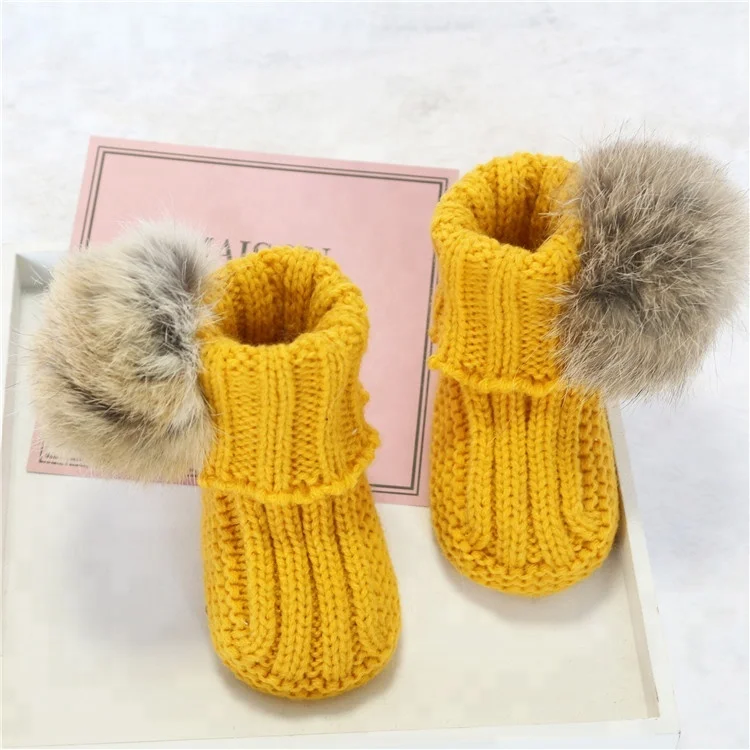 Charming Fashionable Soft Knitting Baby Booties Wholesale Crib Crochet Baby Shoes Pattern