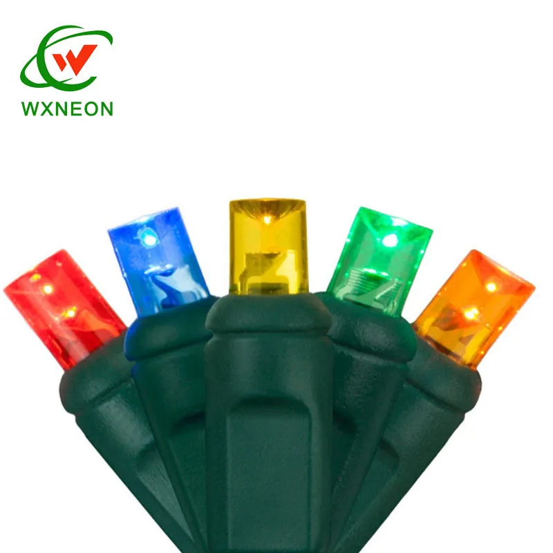 Уличные 5 мм Рождественские огни 66 футов 200 светодиодные инъекционные широкоугольные мини елки набор