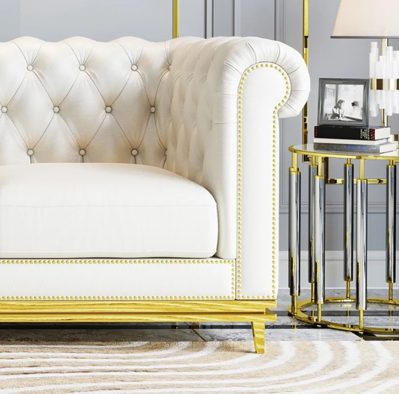 Роскошный золотой свадебный диван с рамой из нержавеющей стали