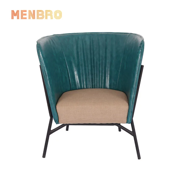 
Mid Century Modern Design Black Leather Relax Lounge Sofa Chairs Home Living Room Furniture High Back Accent Chair 