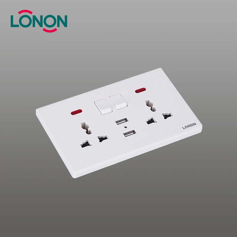 13 amp multi electrical double universal wall switched socket outlet 13a usb charger