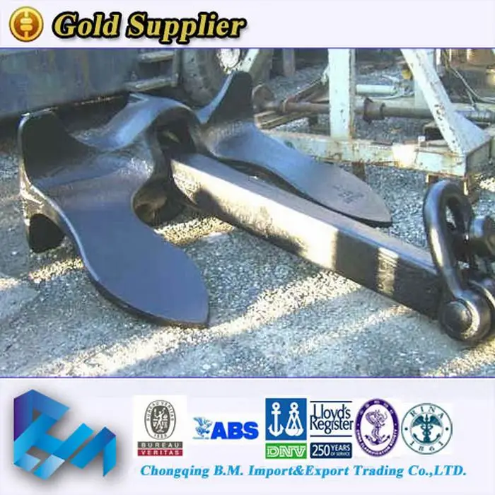 High quality black printed steel Marine/Ship  Type A Type B Type C Hall anchor with certificate for sale