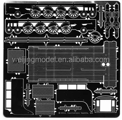 Full Metal Stainless Steel DIY glue-free stereoscopic 3D assembly model steam locomotive locomotive puzzle