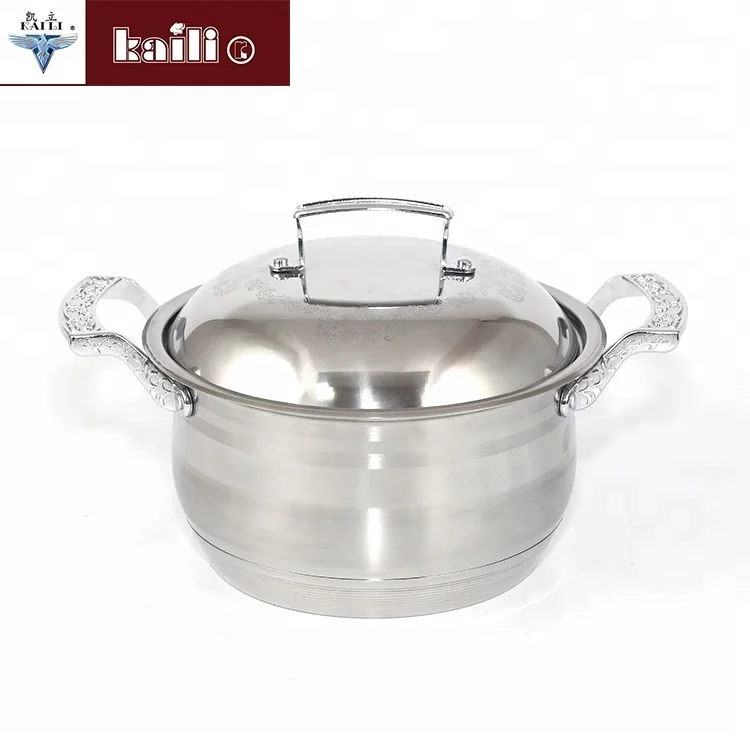 High quality nonstick Silver Color Household Kitchenware Cookware Sets With Pot Cover