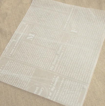 
Greaseproof Wrapping Paper Custom Designed Print Food Sandwich Paper 