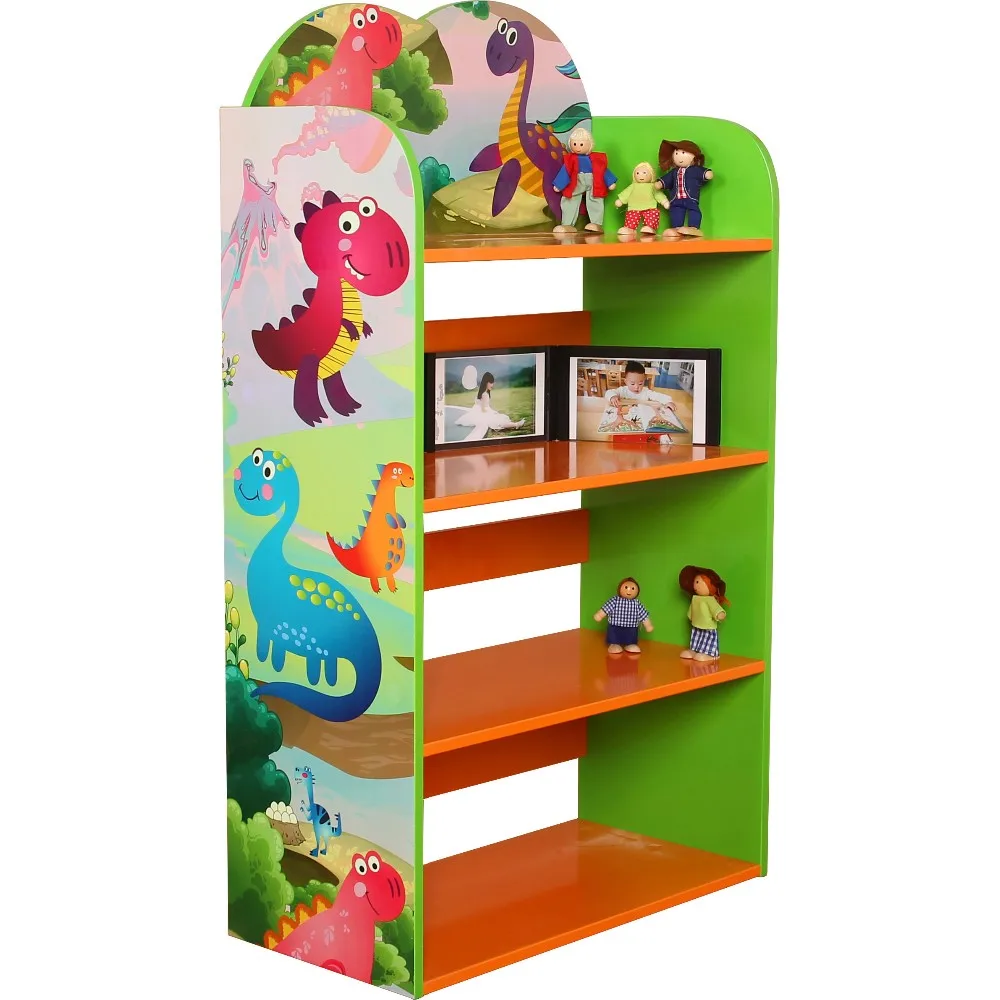 New arrival free standing toy storage rack with 12 plastic bins for wholesale functional kid toy shelf storage