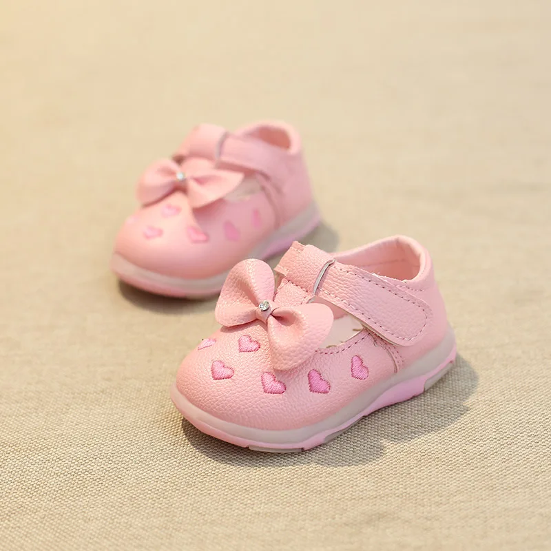2016 the new baby shoes diamond sweet bowknot female baby toddler shoes fashion antiskid soft bottom