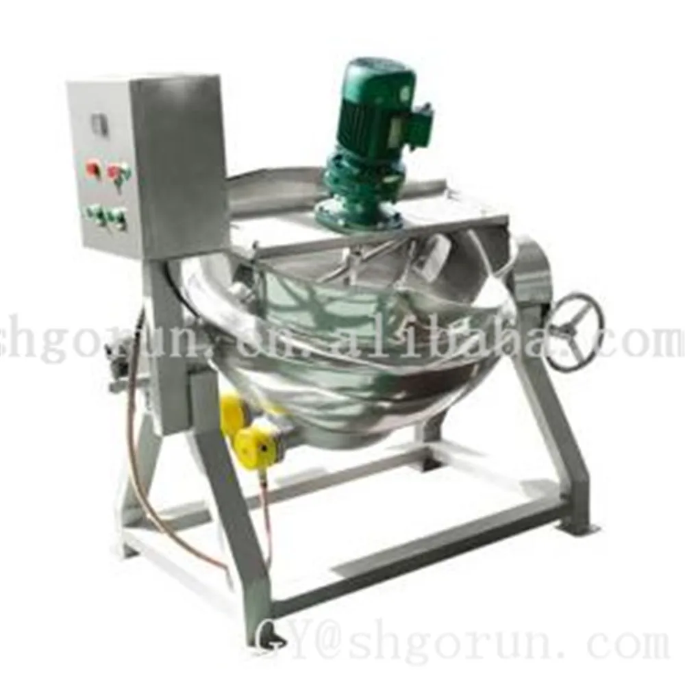 
Large Electric Boiling And Mixing Pot/ Tilting Cooking Candy Kettle 