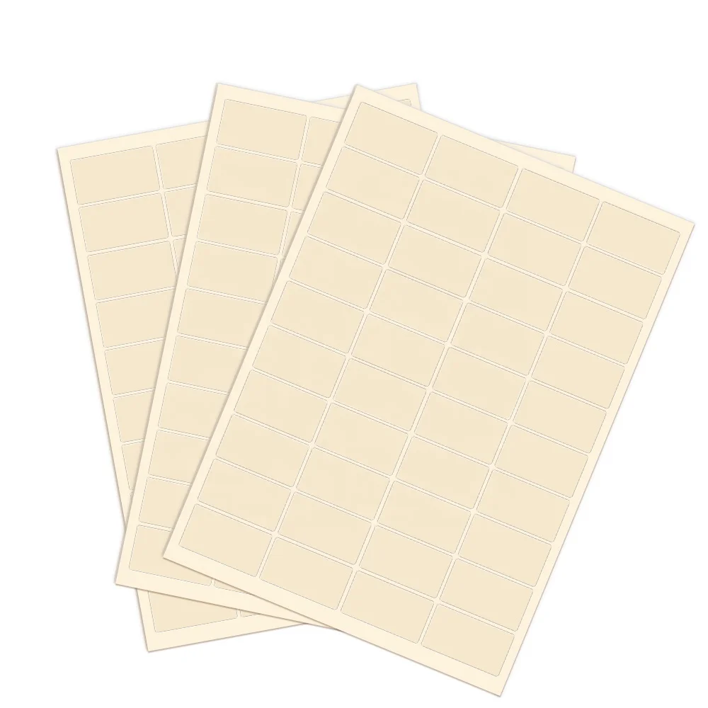 Letter size blank 297x210 mm sheet shape printable dissolvable label for canning label