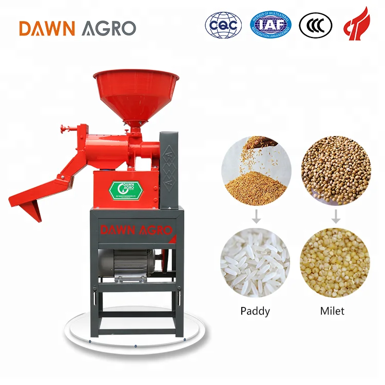 DAWN AGRO Mini Home Use Rice Mill Machine Milling Brown Rice Corn Grits in India Rice Dehusking Machinery