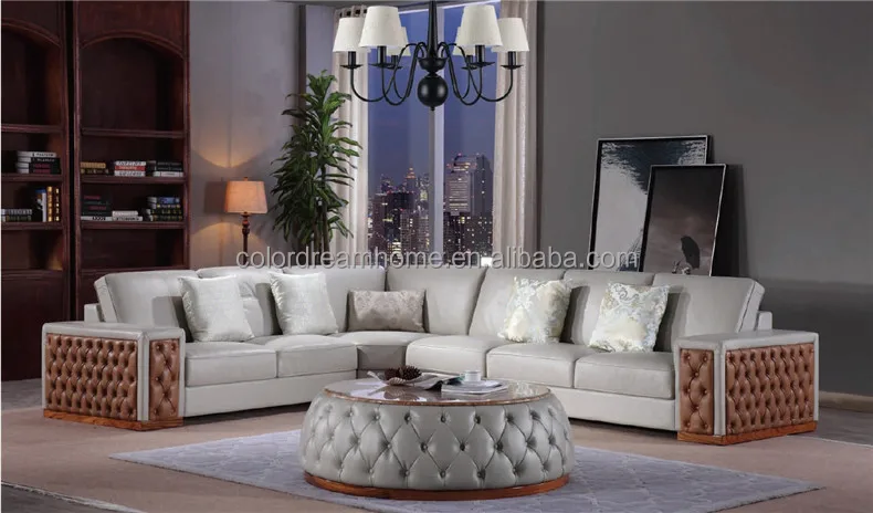 home furniture modern style luxury set design low price sofa set, genuine leather sofa, latest living room sofa