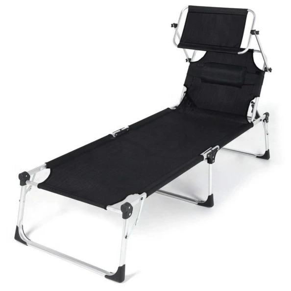 
lightweight folding aluminum beach lounge beach bed with canopy 