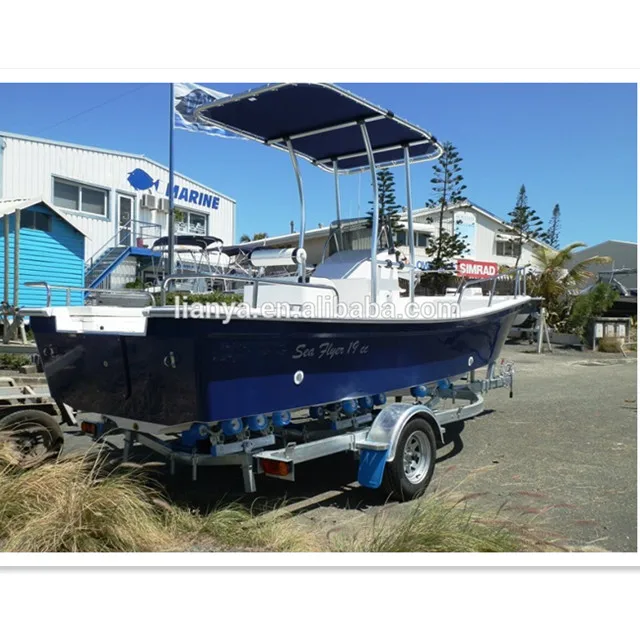 Liya Fiberglass Outboard Fishing Boat 19ft Small Boat With Engine