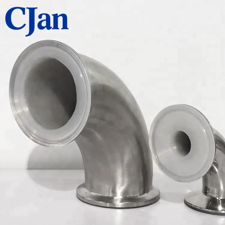 
PFA lined 90 degree elbow with tri-clamp fitting 