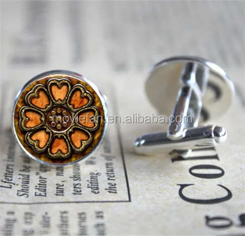 Pai Sho InspiredCuff Links Glass Photo cabochon Cuff Links vision 1