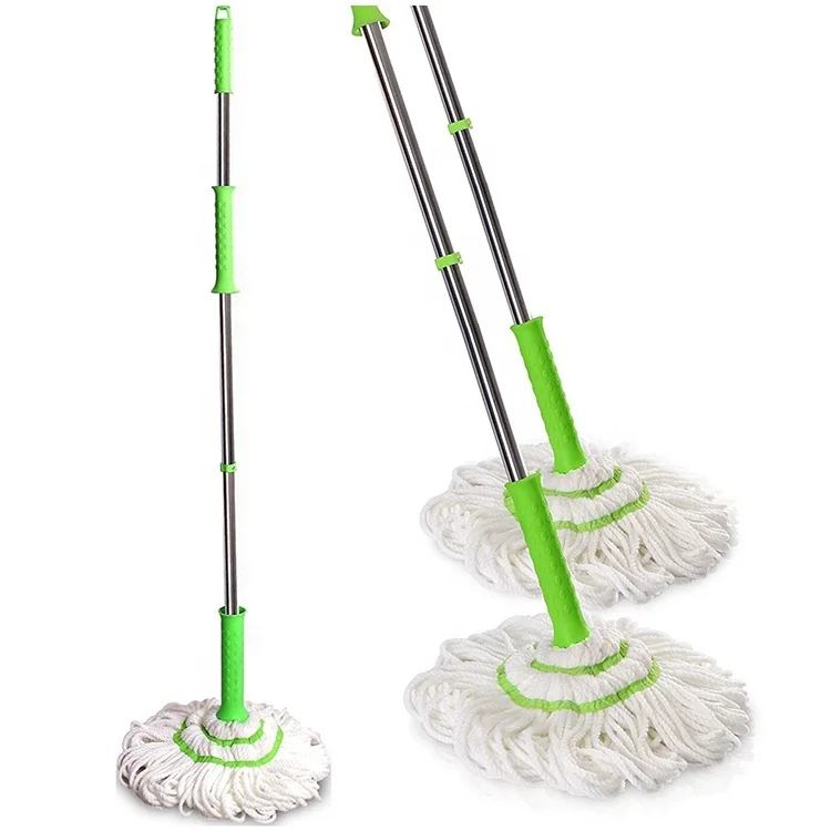 
Ningbo Virson Hot Sale Household Easy Cleaning Microfiber Magic Water Squeeze Floor Cleaning Twist Mop with Telescopic Handle 