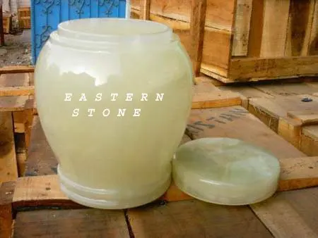 
GREEN ONYX MARBLE ASH URN 