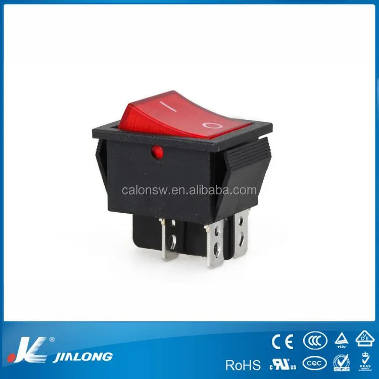 KCD4 USA Red Light On/off Rocker Switch 250V 15 AMP 125/20A
