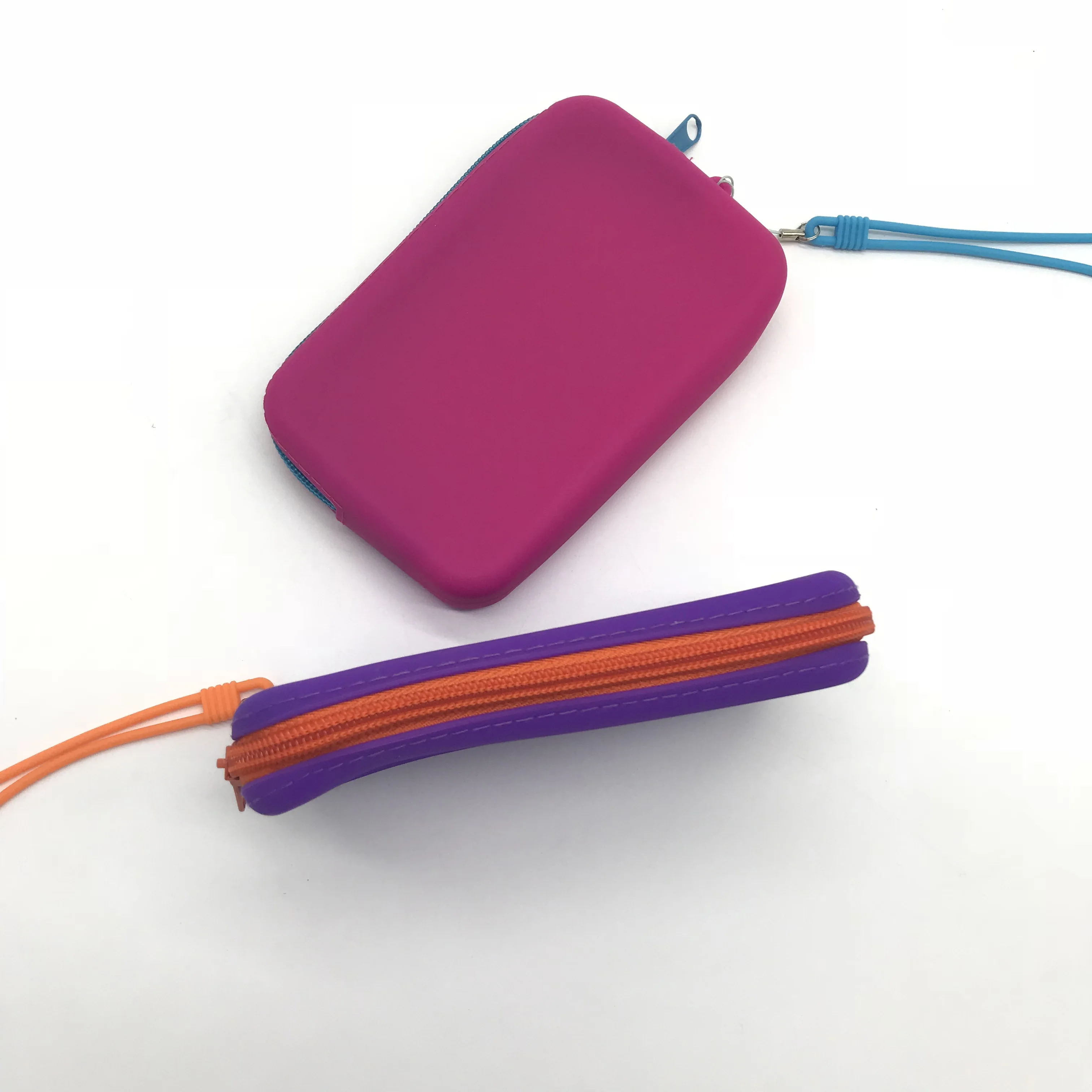 Wholesale coin bag fashion colorful silicone pouch wallet women lady purse