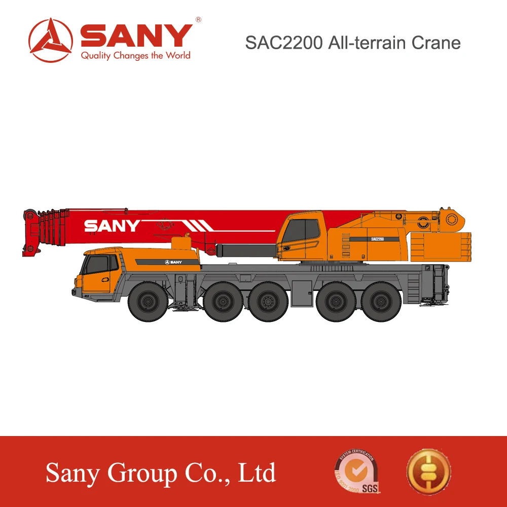 Подъемный кран SANY SAC2200 220 тонн по цене мобильного крана