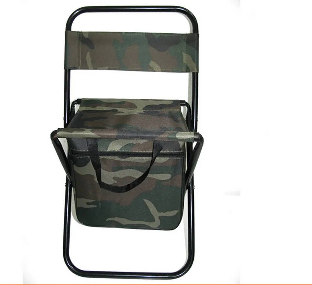 
Folding beach bag fishing stool with cooler bag 