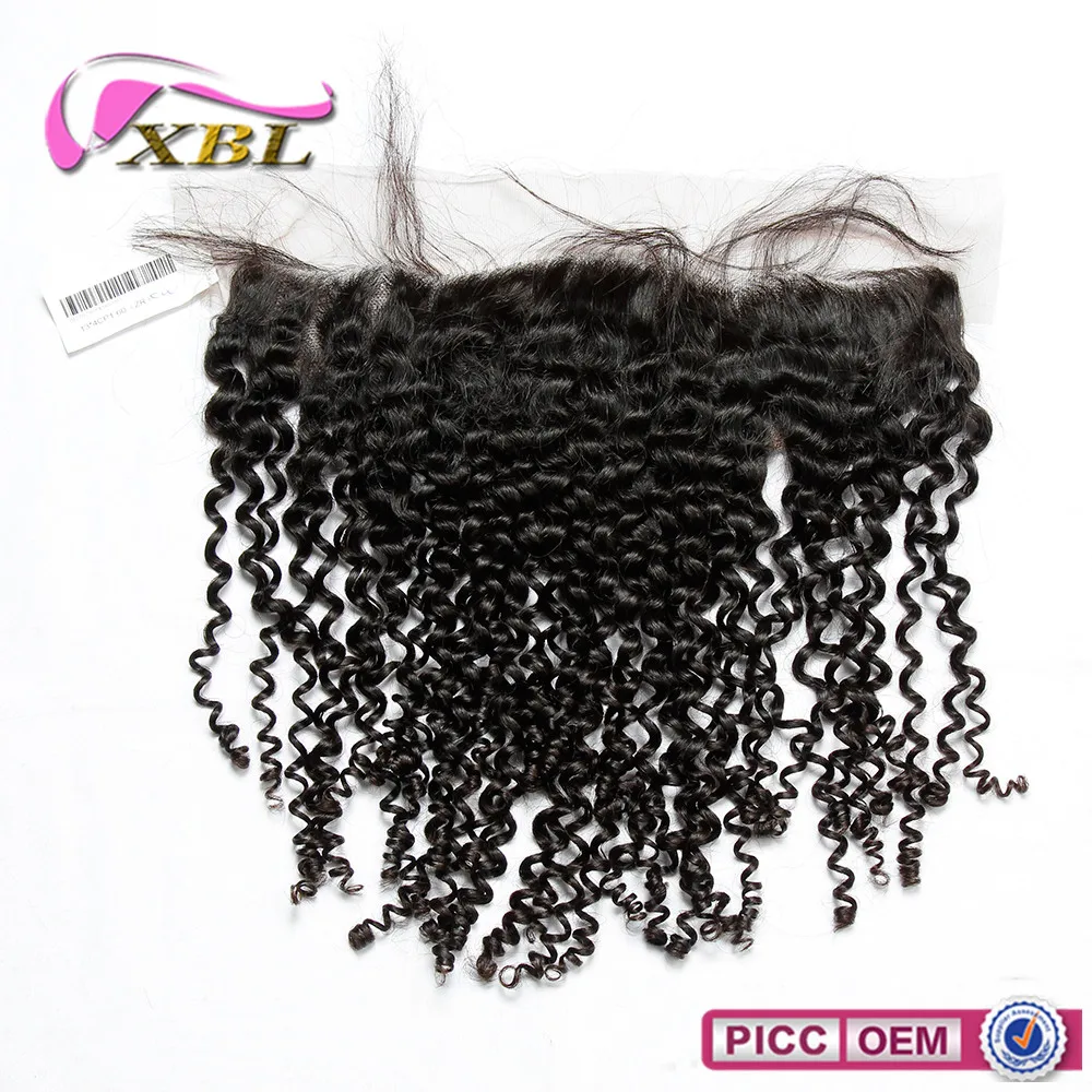 xblhair golden suppliers virgin indian human hair, afro kinky curl human hair, lace frontal piece for matching