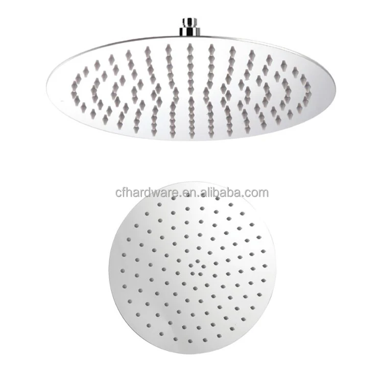 
Round Stainless Steel High Pressure Shower Head Ultra Thin Waterfall Full Body Coverage Showehead with Silicone Nozzle 
