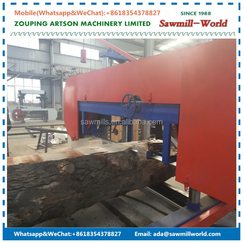 Large Size Horizontal Band Saw Mill Wood Bandsaw Wheels Sawmill